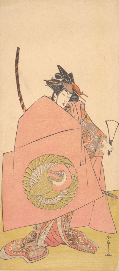 オンナ・シバラク・アクト・アクトの正体不明の俳優。 1780年。 作： Shunsho