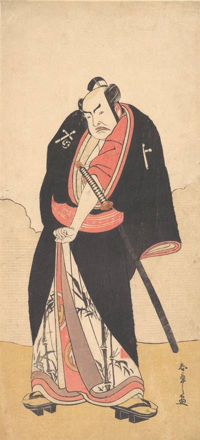 歌舞伎 あｃとｒ 中村 透け頃 いい あｓ 雷 書黒、 ２んｄ 門ｔｈ、 １７８０。 作： Shunsho