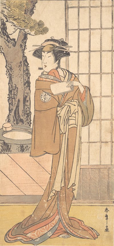 花魁役の俳優・瀬川菊之丞三代目。 1780年。 作： Shunsho
