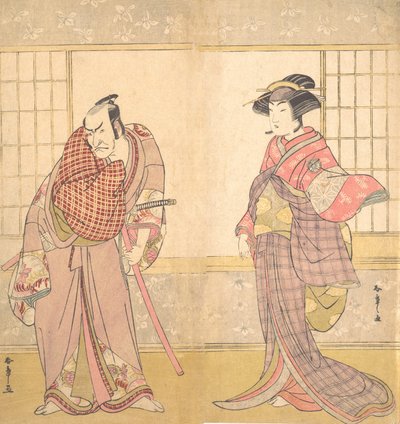 五代目市川團十郎「部屋に立つ男」 1780年。 作： Shunsho