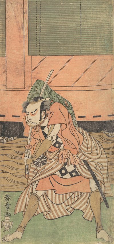 サムライとしての最初の中村仲蔵、約。 1770年。 作： Shunsho