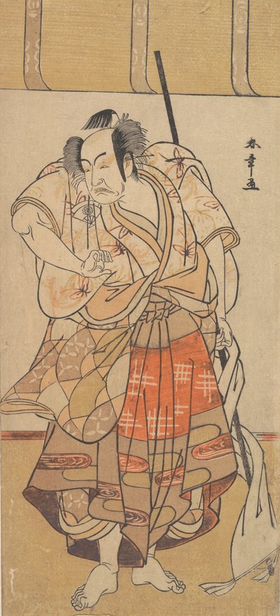 怒れる男としての最初の尾上菊五郎, ca. 1772年。 作： Shunsho