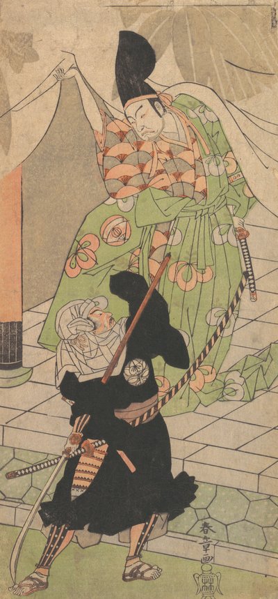 黒服のメッセンジャー、18世紀。 作： Shunsho
