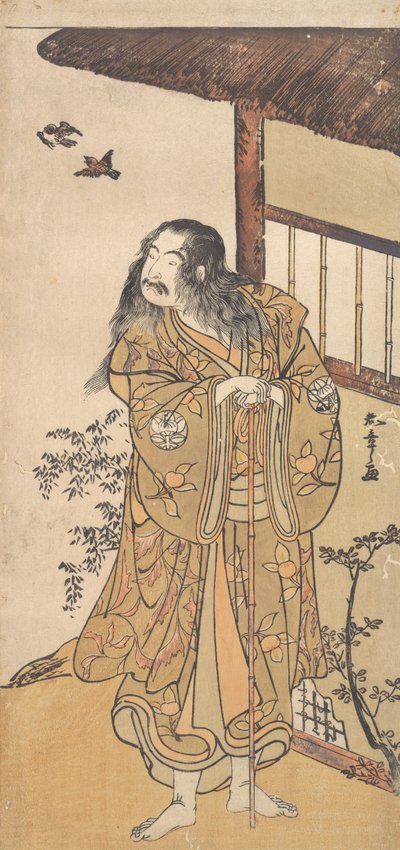 九代目市村羽左衛門 俊寛役。 1778年。 作： Shunsho
