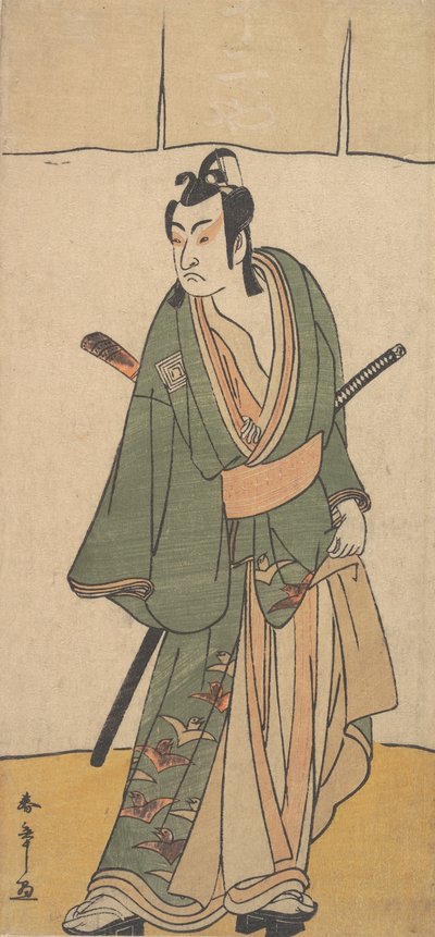 二代目市川門之助蘇我十郎助成役、1785年2月。 作： Shunsho