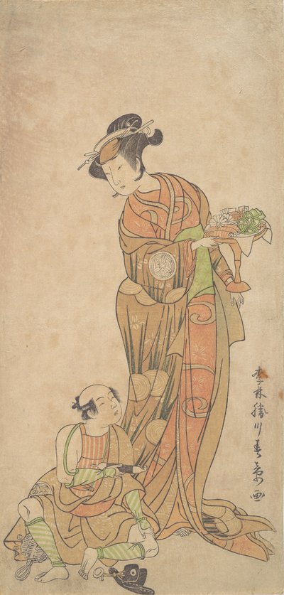 重乃役の二代目山下金作、1772年夏。 作： Shunsho