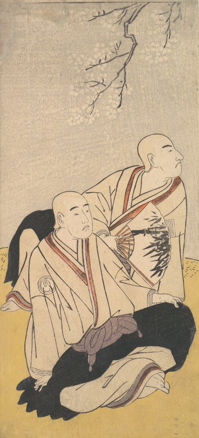 三代目沢村宗十郎と二代目市川門之助の僧侶として、1791年。 作： Shunsho