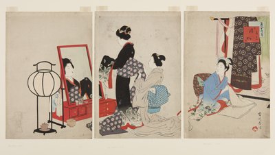 11月、結婚（園寿一嫁入り）」（カラー木版画 作： Shuntei Miyagawa