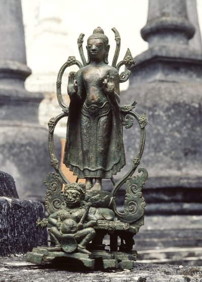 議論の姿勢をとる仏陀（ブロンズ 作： Siamese School
