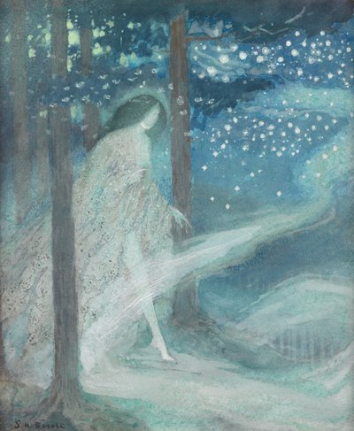 蛾の時間（水彩） 作： Sidney Herbert Sime