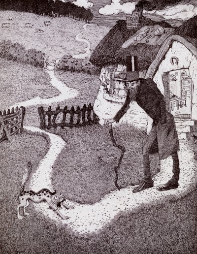 1916年に出版されたプリンセスマリーホセ児童書からの曲がった男がいた 作： Sidney Herbert Sime
