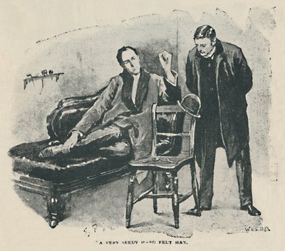 非常に不快なハードフェルト帽子、1892年 作： Sidney Paget
