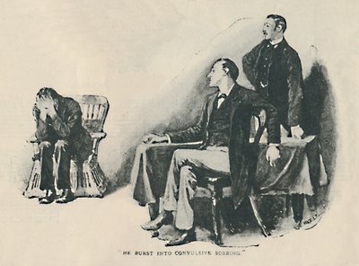彼は1892年にけいれん性のすすり泣きに突入した 作： Sidney Paget