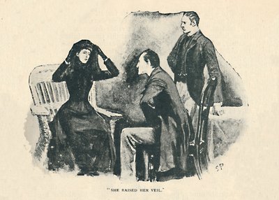 彼女はベールを育てた、1892 作： Sidney Paget