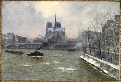 ポン・ド・ラ・トゥルネルから見たノートルダム寺院の屋根、雪の効果 作： Siebe Johannes Ten Kate