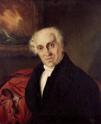 ホレイショ・ネルソン(1758-1805)の牧師、アレクサンダー・スコット牧師(1768-1840)の「ヴィクトリー号」での肖像 油彩・キャンバス 作： Siegfried Detler Bendixen