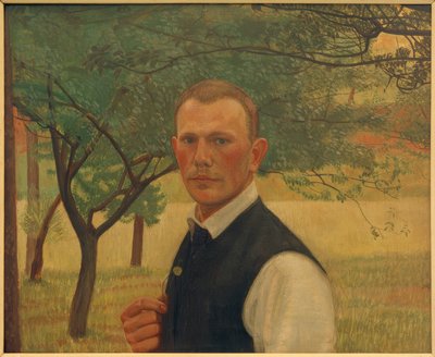 緑の中の自画像 作： Siegfried von Leth
