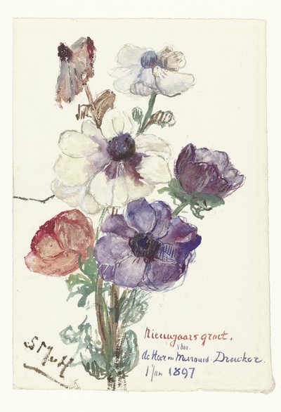イソギンチャクで新年のご挨拶 作： Sientje Mesdag van Houten