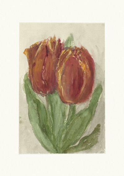 2 つの赤いチューリップ 作： Sientje Mesdag van Houten