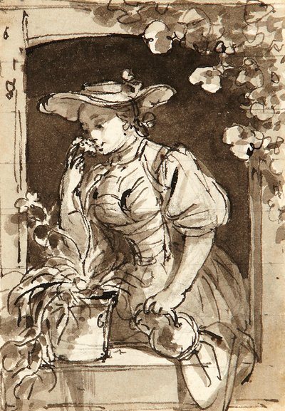 ベルンの民族衣装を着た少女。 作： Sigmund Freudenberger