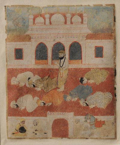 信者の真っ只中に立っているグル・ナーナク・デヴ・ジ 作： Sikh School