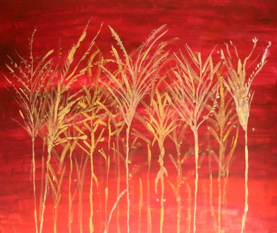 夕焼けに染まる草 作： Sil A