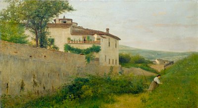 ピアジェンティーナの眺め 作： Silvestro Lega