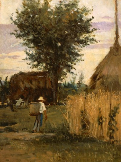 Barnyard, by Silvestro Lega 作： Silvestro Lega