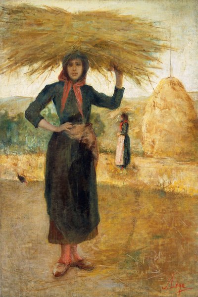 干し草を作る人たち 1890年頃 シルベストロ・レガ（1826-1895）作 油彩・キャンバス 作： Silvestro Lega