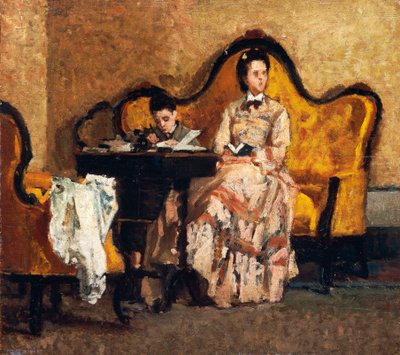 シルベストロ・レガ（1826-1895）の「宿題」。 作： Silvestro Lega