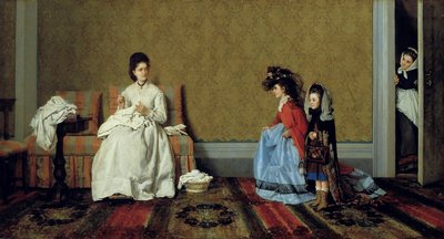 レディース・プレーをする少女たち 作： Silvestro Lega