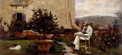 庭のルイージ・トマシー 作： Silvestro Lega