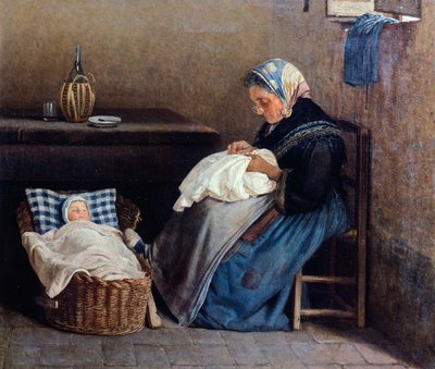 シルベストロ・レガの「おばあさん 作： Silvestro Lega