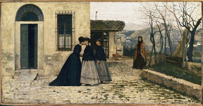 The Visit（油彩・キャンバス 作： Silvestro Lega