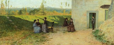 ヴィラ訪問 作： Silvestro Lega