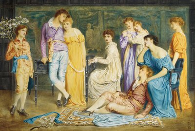 バッハの前奏曲、1868 作： Simeon Solomon