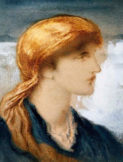 女の子の頭 作： Simeon Solomon