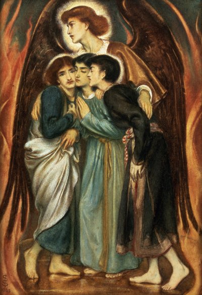燃える炉のシャドラク、メシャク、アベドネゴ 作： Simeon Solomon