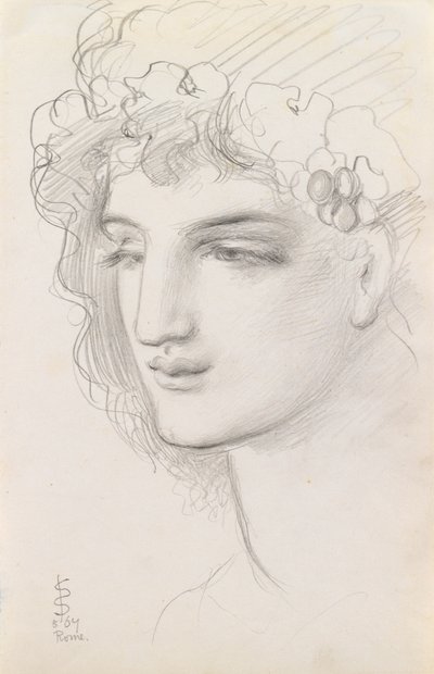 ガーランドヘッドの研究、1867年 作： Simeon Solomon