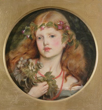 少女の頭の研究、1863 作： Simeon Solomon