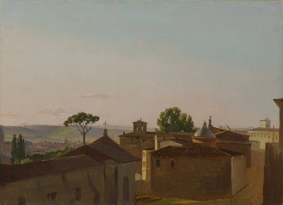 クイリナールの丘、ローマ、1800年のビュー。 作： Simon Alexandre Clément Denis