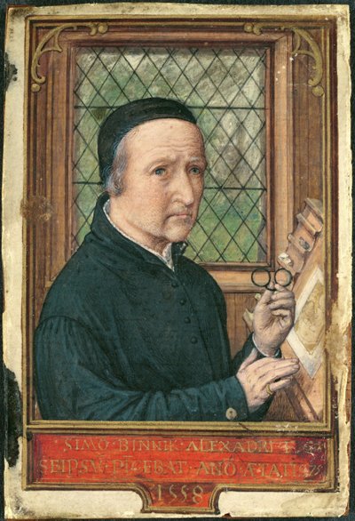 ブックオブアワーズ、c.1540から18855のサイモンベニングの自画像を追加 作： Simon Bening