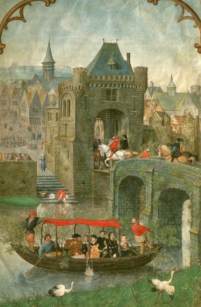 追加18855：5月の船遊び、時間帳、c.1540 作： Simon Bening