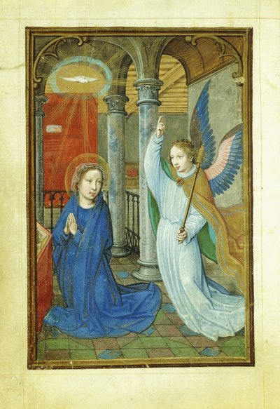 受胎告知、1520年代 作： Simon Bening