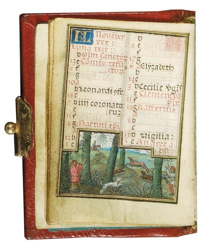 ミニチュア時祷書のフォリオ、ローマの使用、ブルージュ 作： Simon Bening