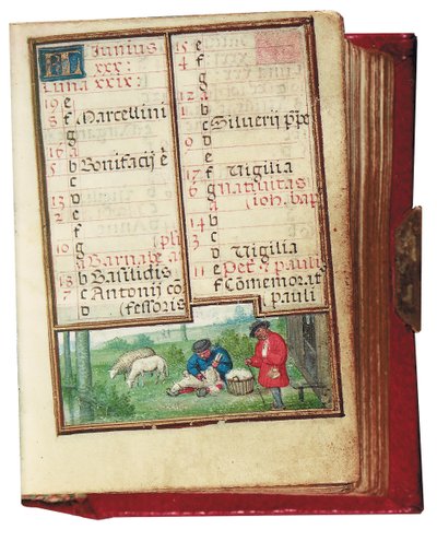 1530-35の時間のミニチュア帳からのフォリオ、ローマ、ブルージュの使用 作： Simon Bening
