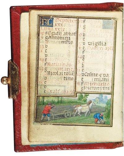 1530-35の時間のミニチュア帳からのフォリオ、ローマ、ブルージュの使用 作： Simon Bening