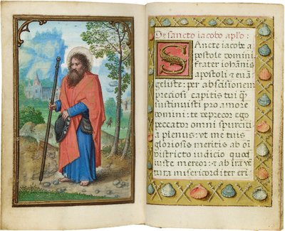 ミニチュア時祷書のフォリオ、ローマの使用、ブルージュ、1530-35 作： Simon Bening