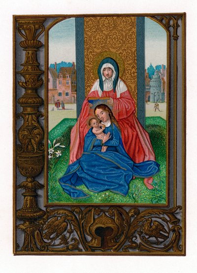 聖アンナと聖母子、1516-1529 作： Simon Bening