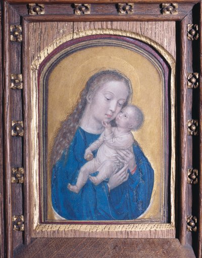 A Virgem e o Menino (óleo sobre pergaminho) 作： Simon Bening
